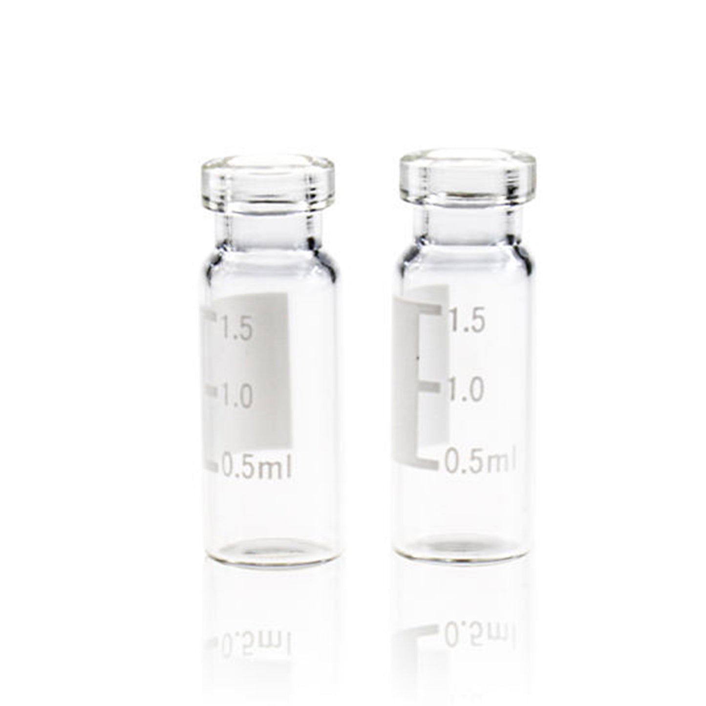 2mL clear/amber glass crimp autosampler vial