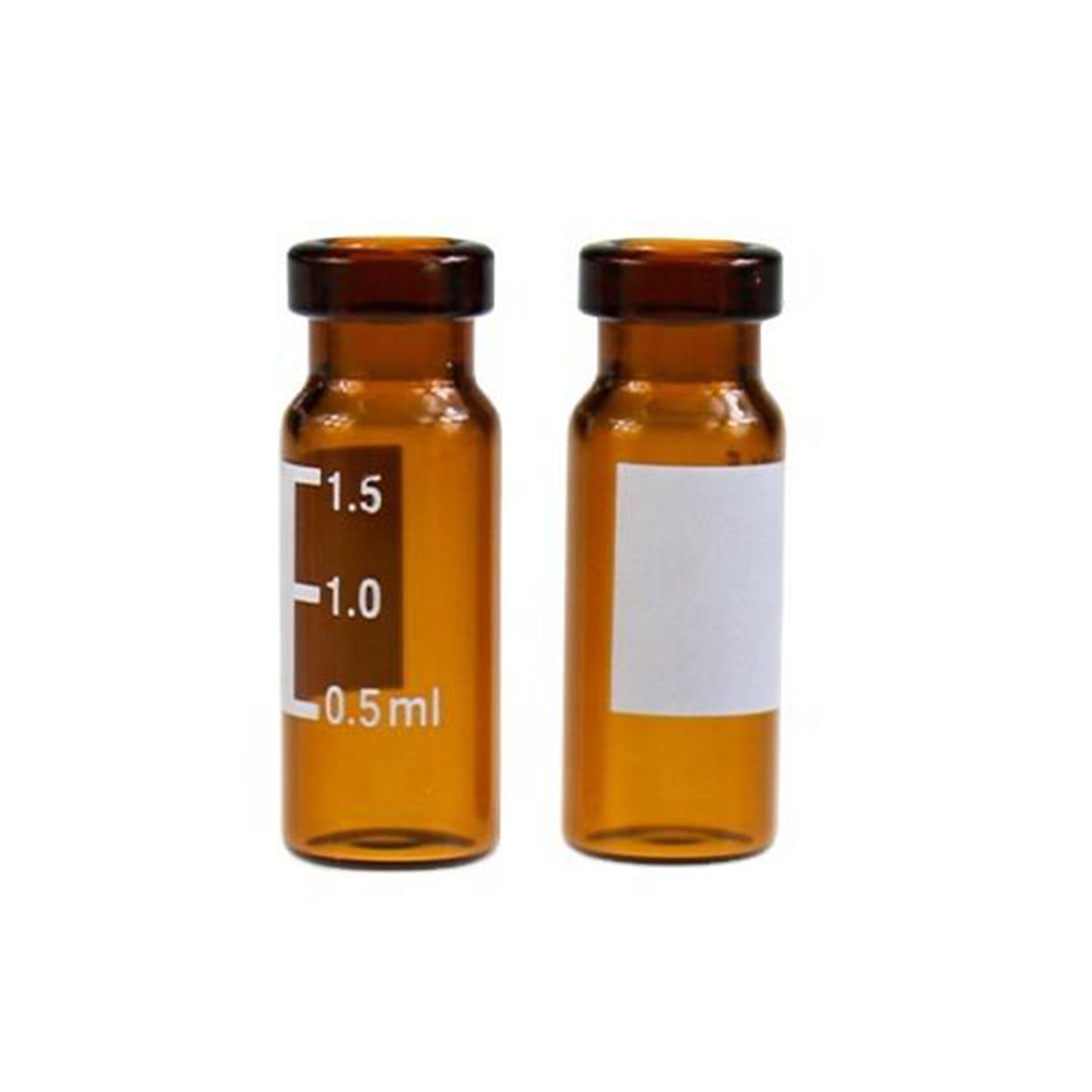 2mL clear/amber glass crimp autosampler vial