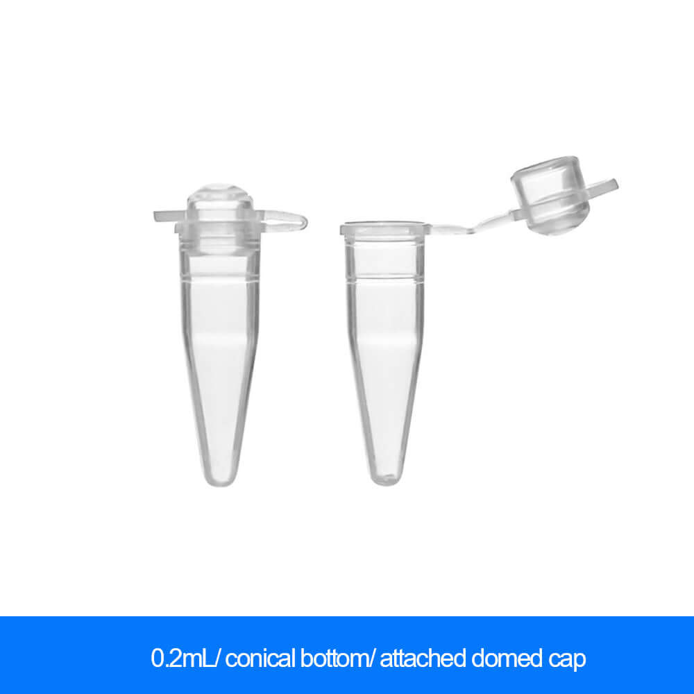 0.2mL 0.5mL single PCR tube with attached cap micro centrifuge tube