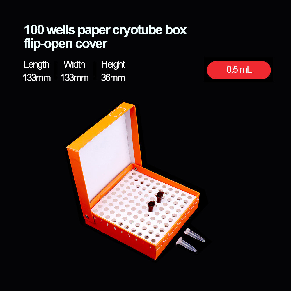 Paper cryovial tube box