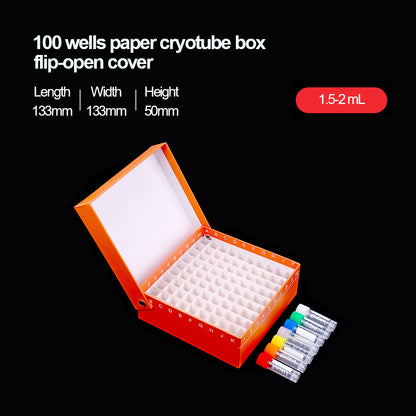 Paper cryovial tube box