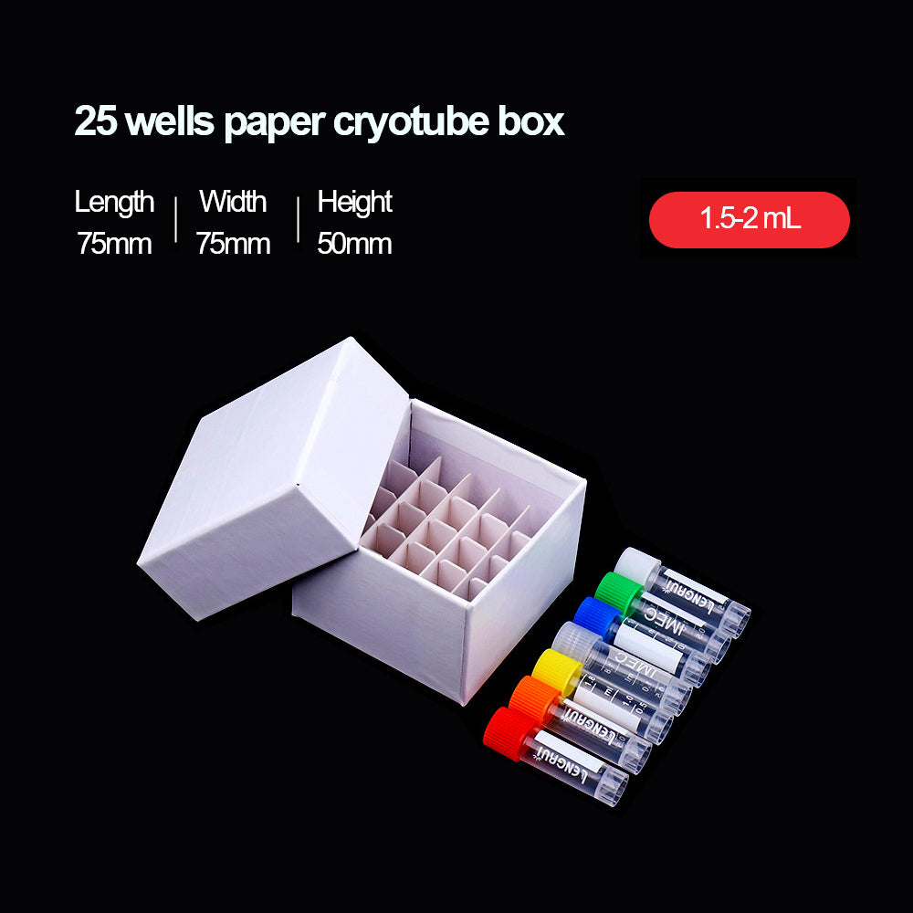 Paper cryovial tube box