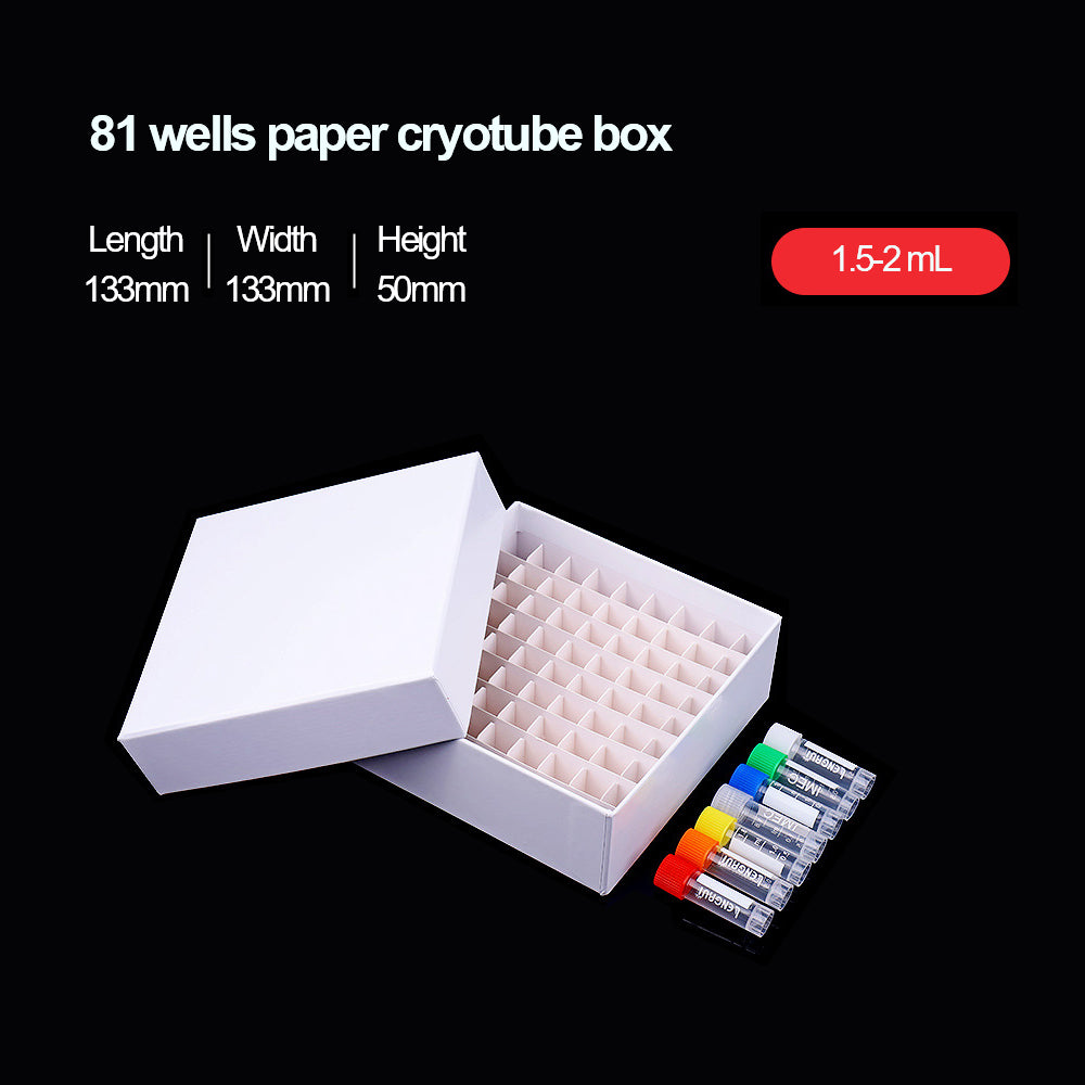 Paper cryovial tube box