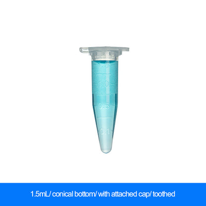 1.5mL snap lid conical bottom micro centrifuge tube