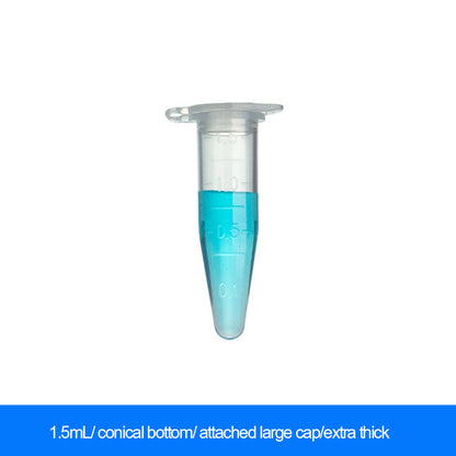 1.5mL snap lid conical bottom micro centrifuge tube