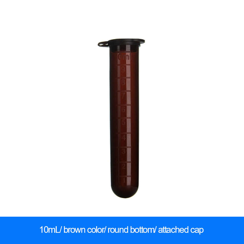 10mL brown snap lid round bottom centrifuge tube