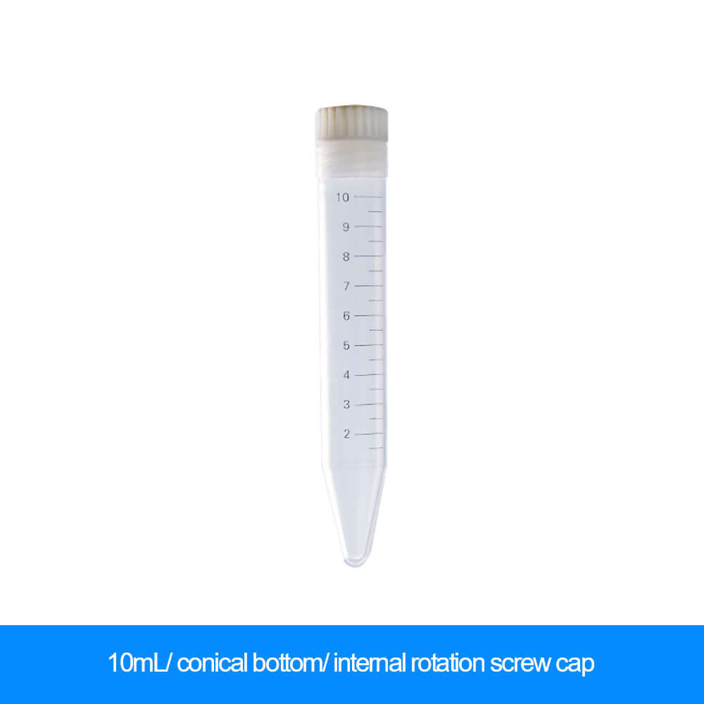 10mL conical bottom internal rotation centrifuge tube with screw cap with scale