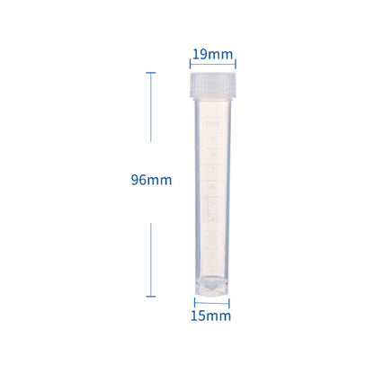 Self standing cryovial tube with scale