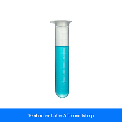 10mL clear snap lid round bottom centrifuge tube