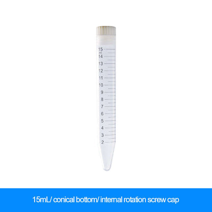 15mL conical bottom internal rotation centrifuge tube with screw cap