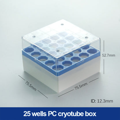 PC cryovial tube box