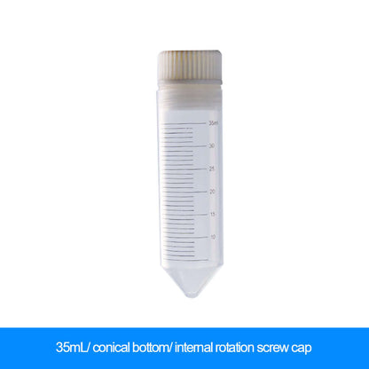 35mL conical bottom centrifuge tube with internal rotation screw cap with scale