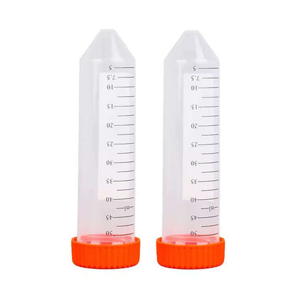 50mL conical bottom centrifuge tube with orange screw cap