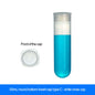 50mL round bottom centrifuge tube with white insert cap and blue liquid