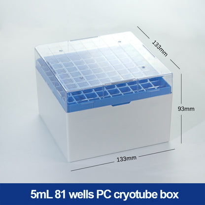 PC cryovial tube box