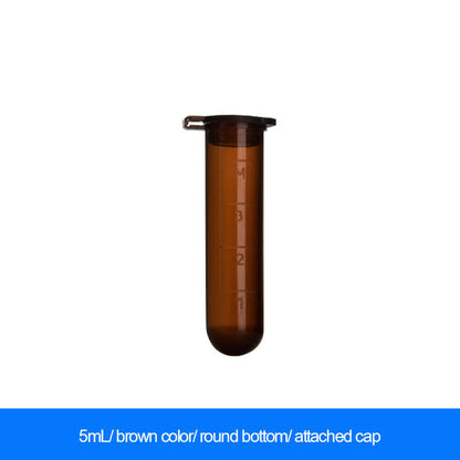 5mL brown snap lid round bottom centrifuge tube