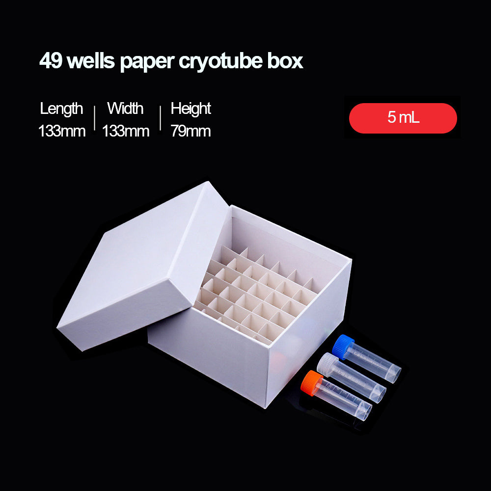 Paper cryovial tube box