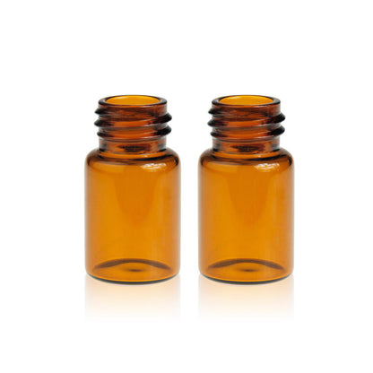 Clear/amber glass screw storage vial