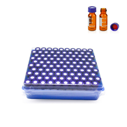 A pack of ultra-clean autosampler vial kits (amber)