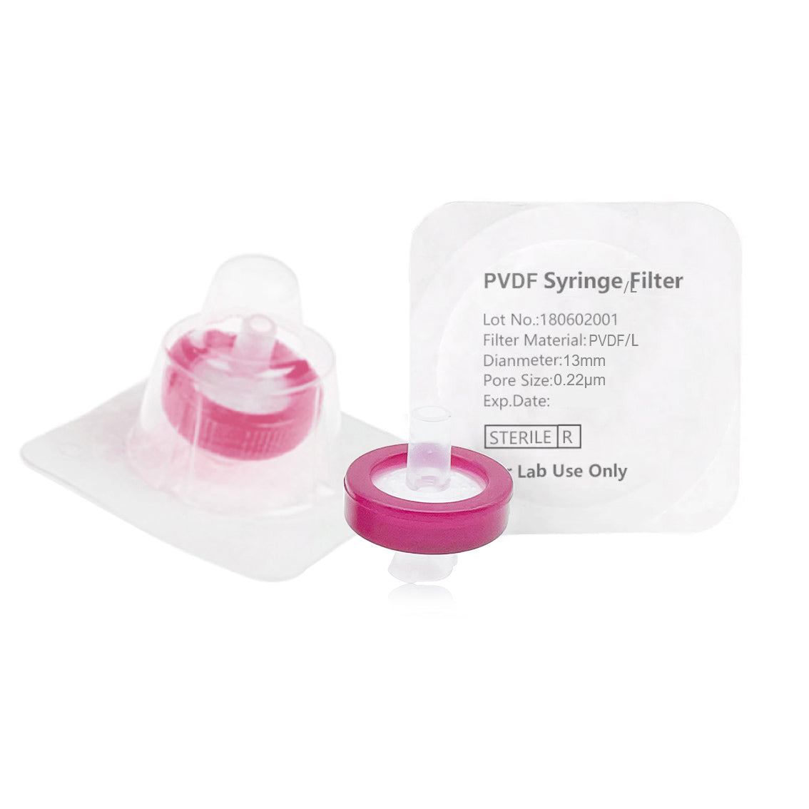 Hydrophilic PVDF syringe filter