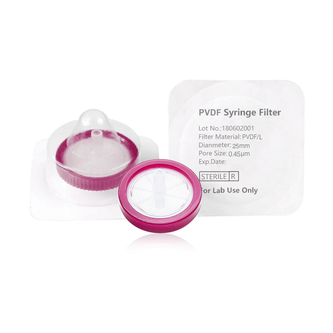 Hydrophilic PVDF syringe filter