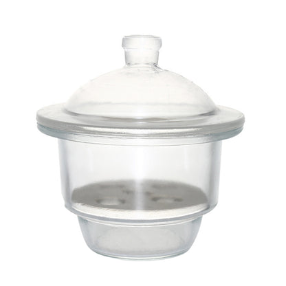 Glass desiccator with porcelain plate