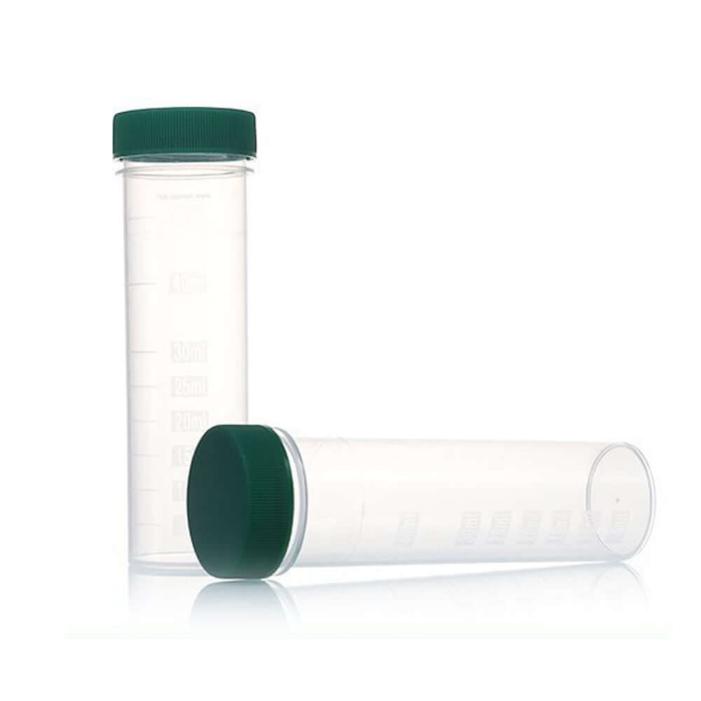 50mL flat-bottom PP digestion tubes with green caps for nitrogen and protein analysis in laboratory sample digestion processes