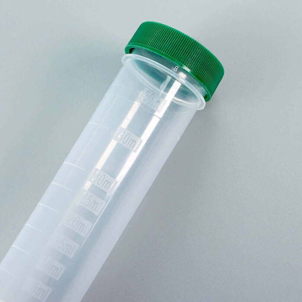 50mL flat-bottom PP digestion tube with green cap for laboratory sample digestion and nitrogen analysis