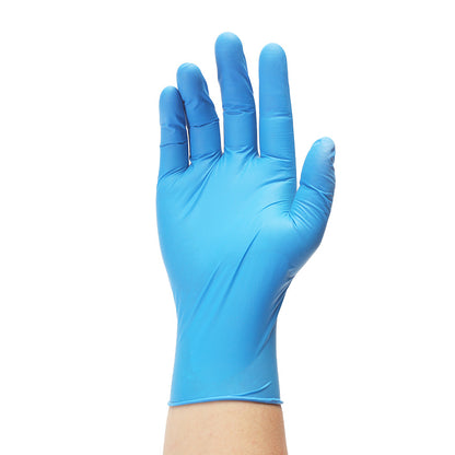 Powder free lab blue disposable nitrile gloves