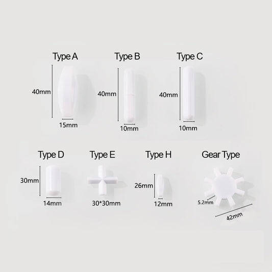 PTFE-coated magnetic stir bar type D type E type H gear type