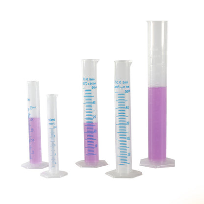 Plastic measuring cylinder