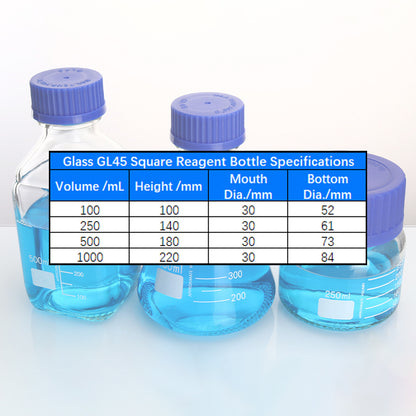 GL 45 suqare reagent bottle