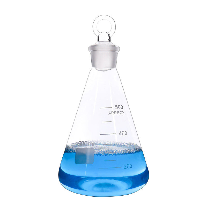 Glass stoppered erlenmeyer flask