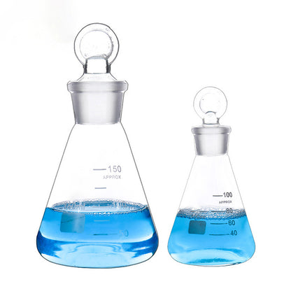 Glass stoppered erlenmeyer flask