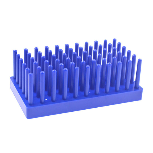 Column-style draining test tube rack