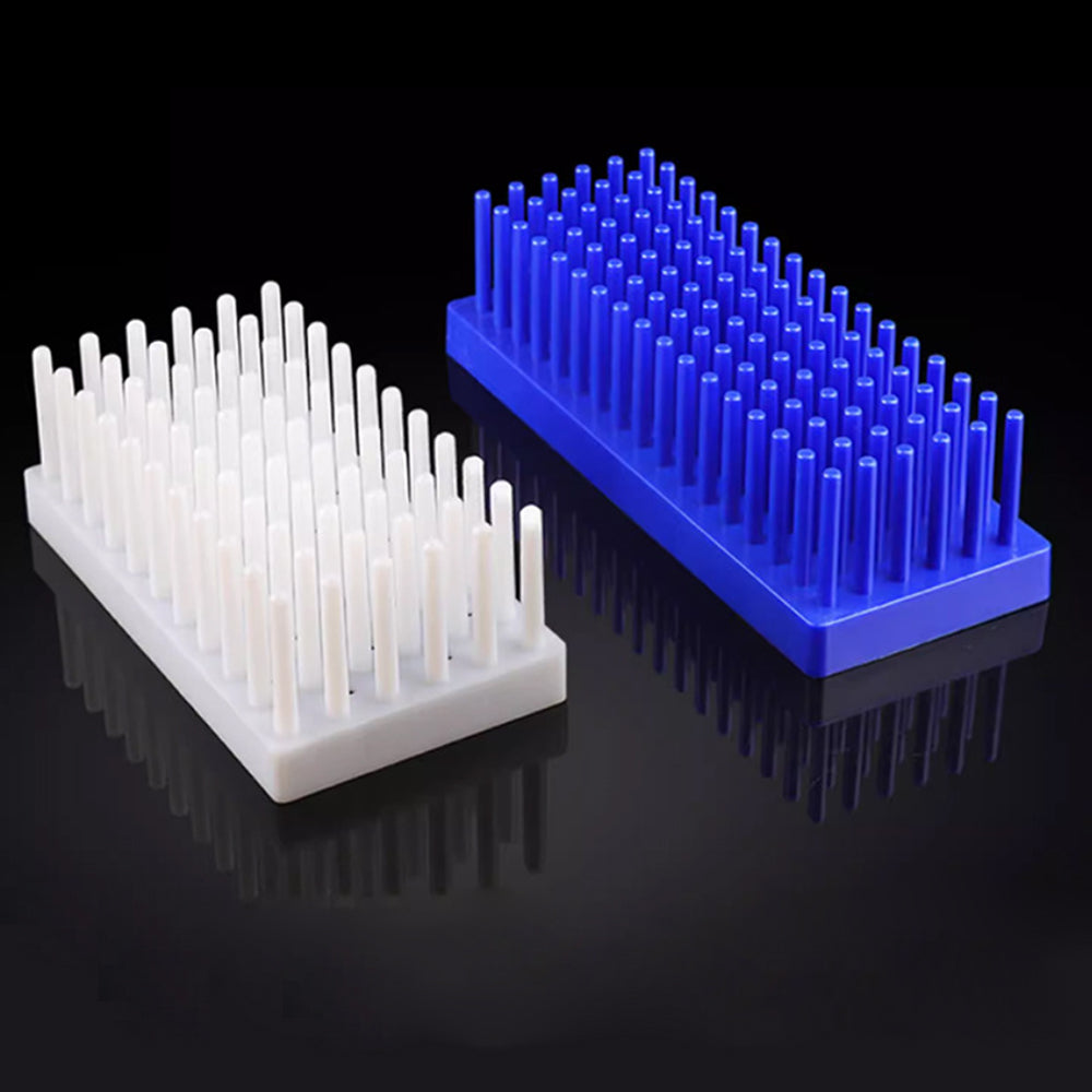 Column-style draining test tube rack