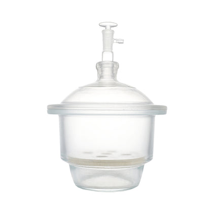 Glass vacuum desiccator with porcelain plate